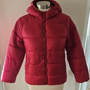 Old Navy Kids Cherry Red Puffer Coat